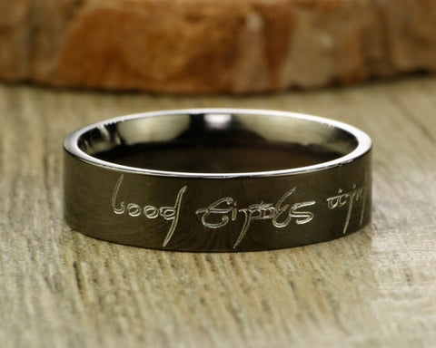 Handmade Black Flat shape Custom Your words in Elvish