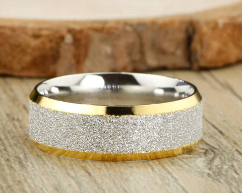 Handmade Customize Gold Matching Wedding Band, Men Ring