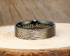 Your Actual Finger Print Rings, His and Her Promise Rings - Black Wedding Titanium Rings Set