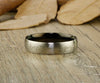 Handmade Two Tone Customized Elvish Tengwar Matte Wedding Band, Men Ring Couple Ring, Titanium Ring, Anniversary Ring