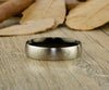 Handmade Black Dome Matte Wedding Band, Women Ring, Couple Ring, Titanium Ring, Anniversary Ring, Bridal Ring, Promise Ring